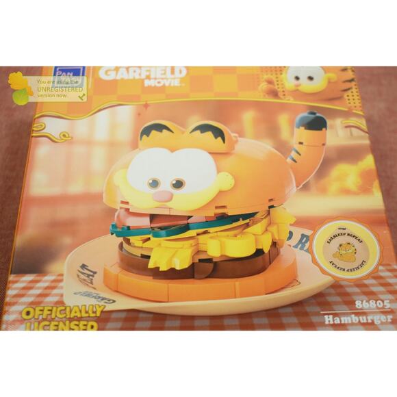 Pantasy The Garfield Movie Garfield Hamburger Buildable Brick Block Set 86805 - Picture 2 of 5